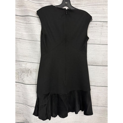 Rebecca Taylor Textured Sleeveless Dress With Satin Ruffle Hem Size 8