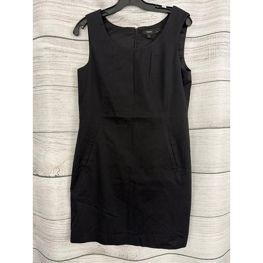 Theory Black Sleeveless Sheath Dress w Pockets Size 8