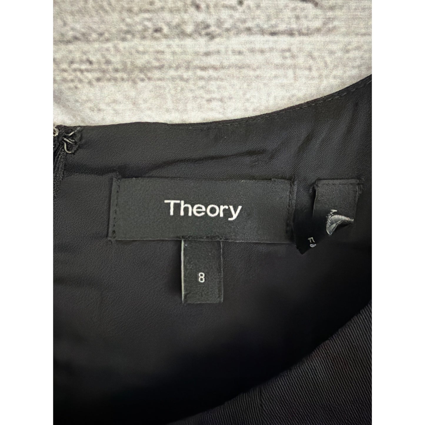 Theory Black Sleeveless Sheath Dress w Pockets Size 8