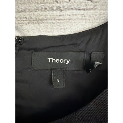 Theory Black Sleeveless Sheath Dress w Pockets Size 8