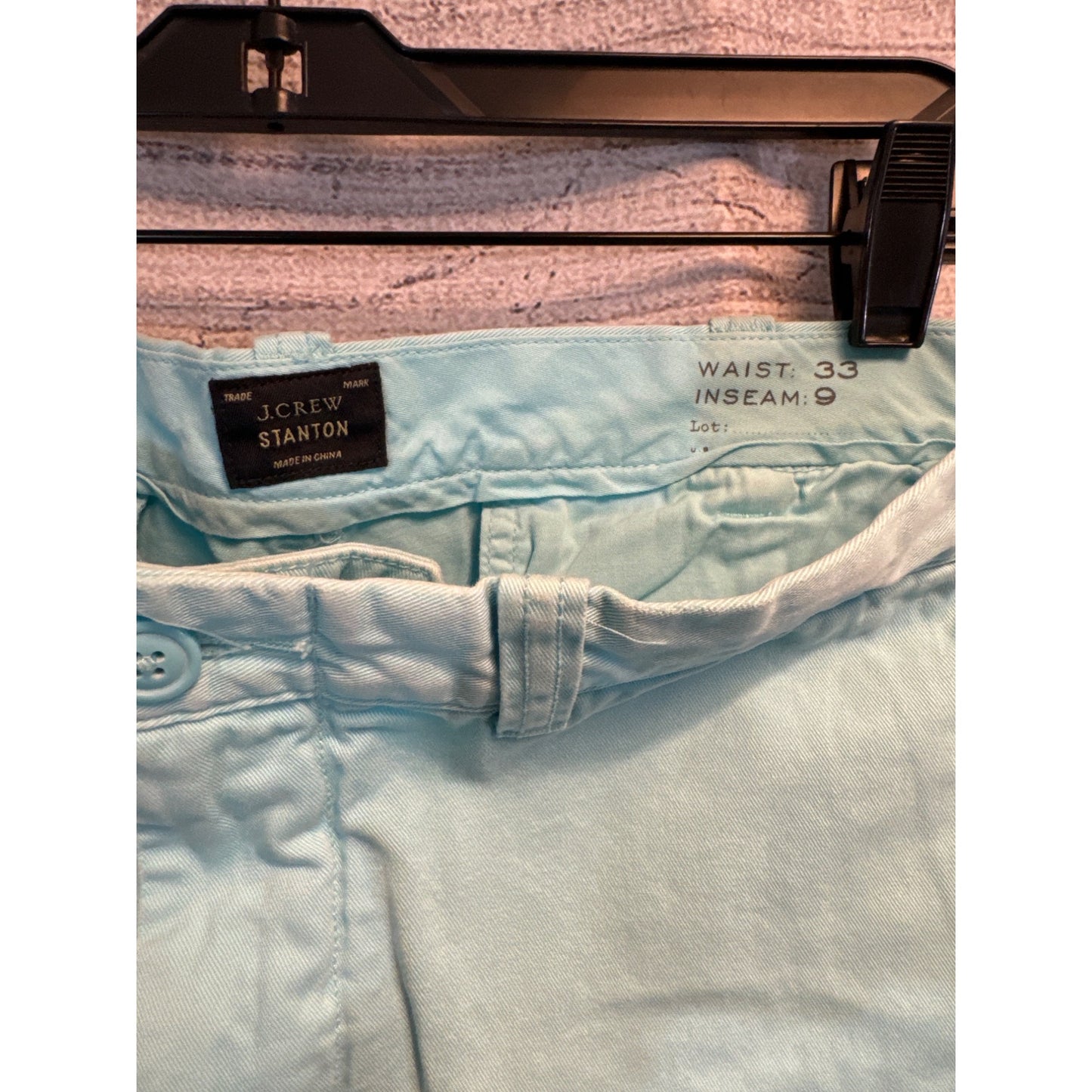 J.Crew Stanton Men's Light Blue Shorts Size 33 Waist 9" Inseam