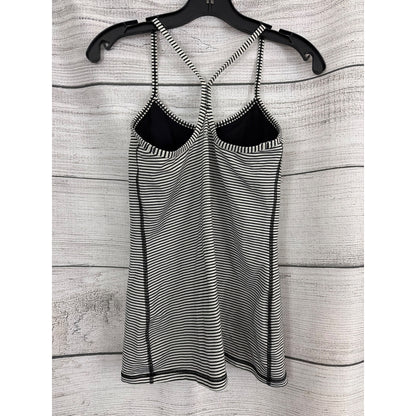 Lululemon Power Y Striped Black & White Racerback Tank Top Size 6