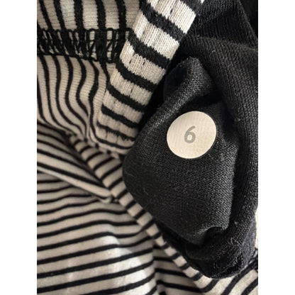 Lululemon Power Y Striped Black & White Racerback Tank Top Size 6