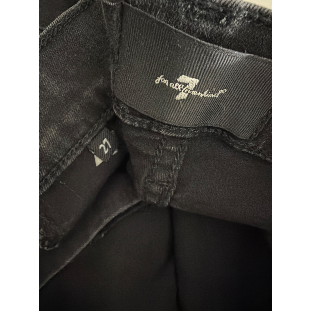 7 For All Mankind High Waist Skinny Jeans Size 27