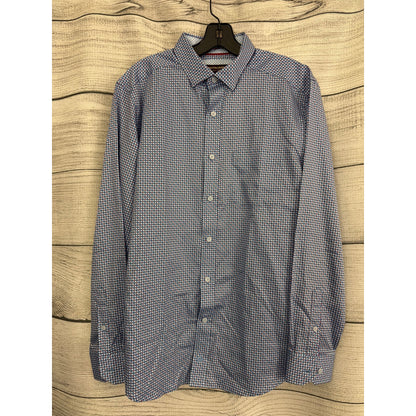 Mens Johnston & Murphy Long Sleeve Patterned Button-Up Shirt Size M