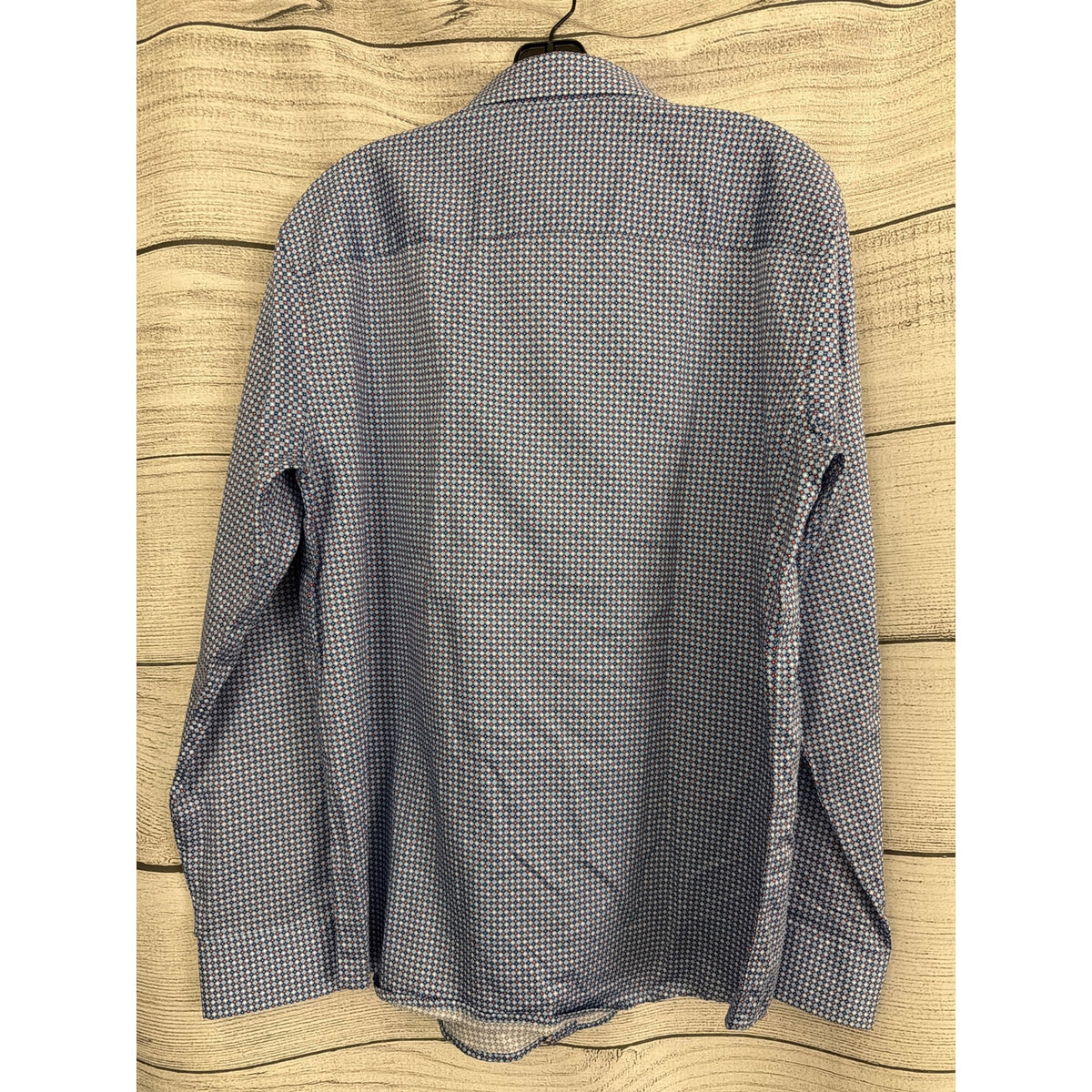 Mens Johnston & Murphy Long Sleeve Patterned Button-Up Shirt Size M