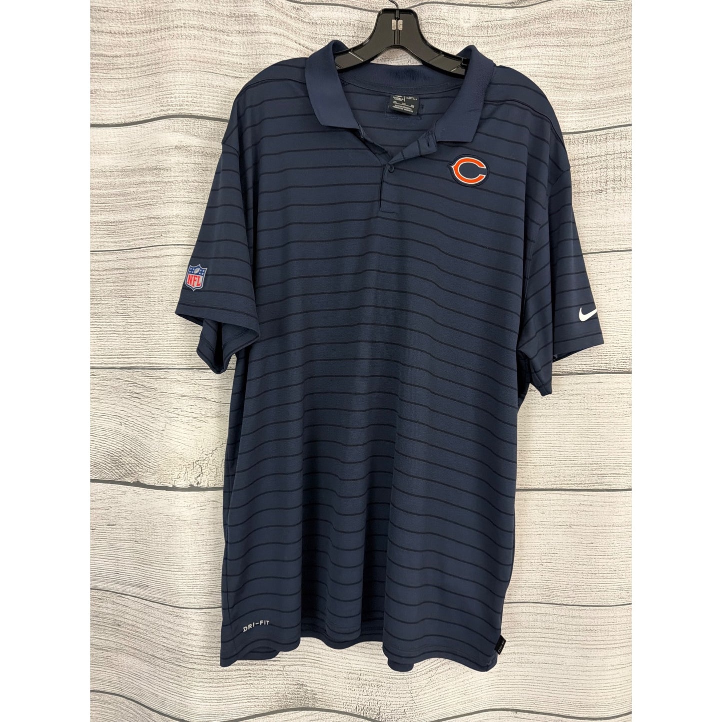 Mens Nike Navy Chicago Bears Sideline Victory Coaches Performance Polo Size XXL