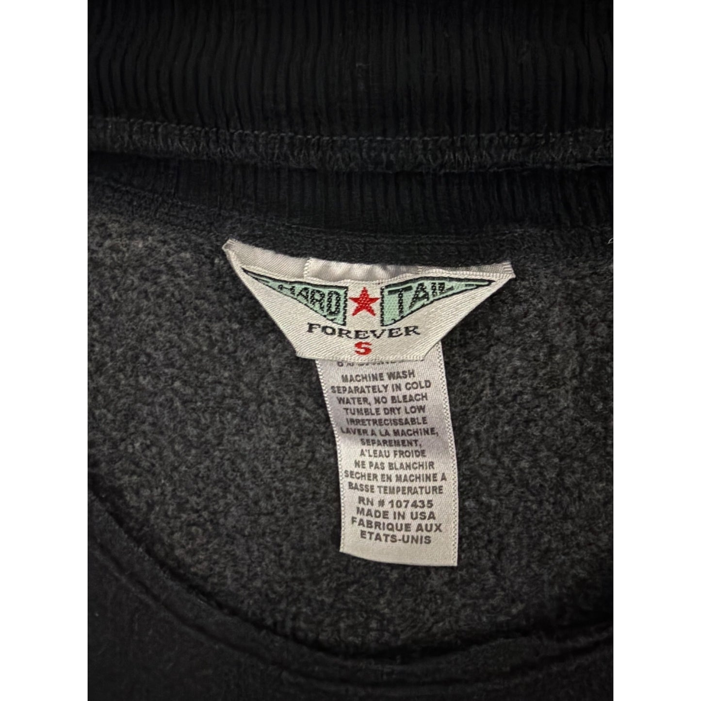 Hard Tail Keyhole Relaxed Fit Long Sleeve Pullover Sweatshirt Size S