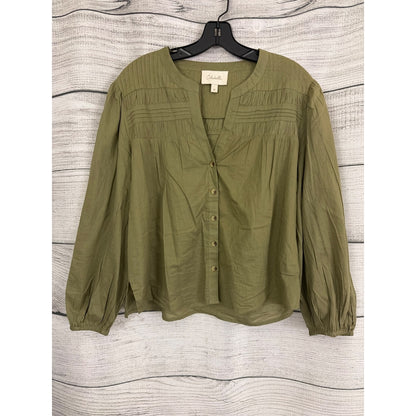 Cleobella River Pintuck Peasant Blouse Size M