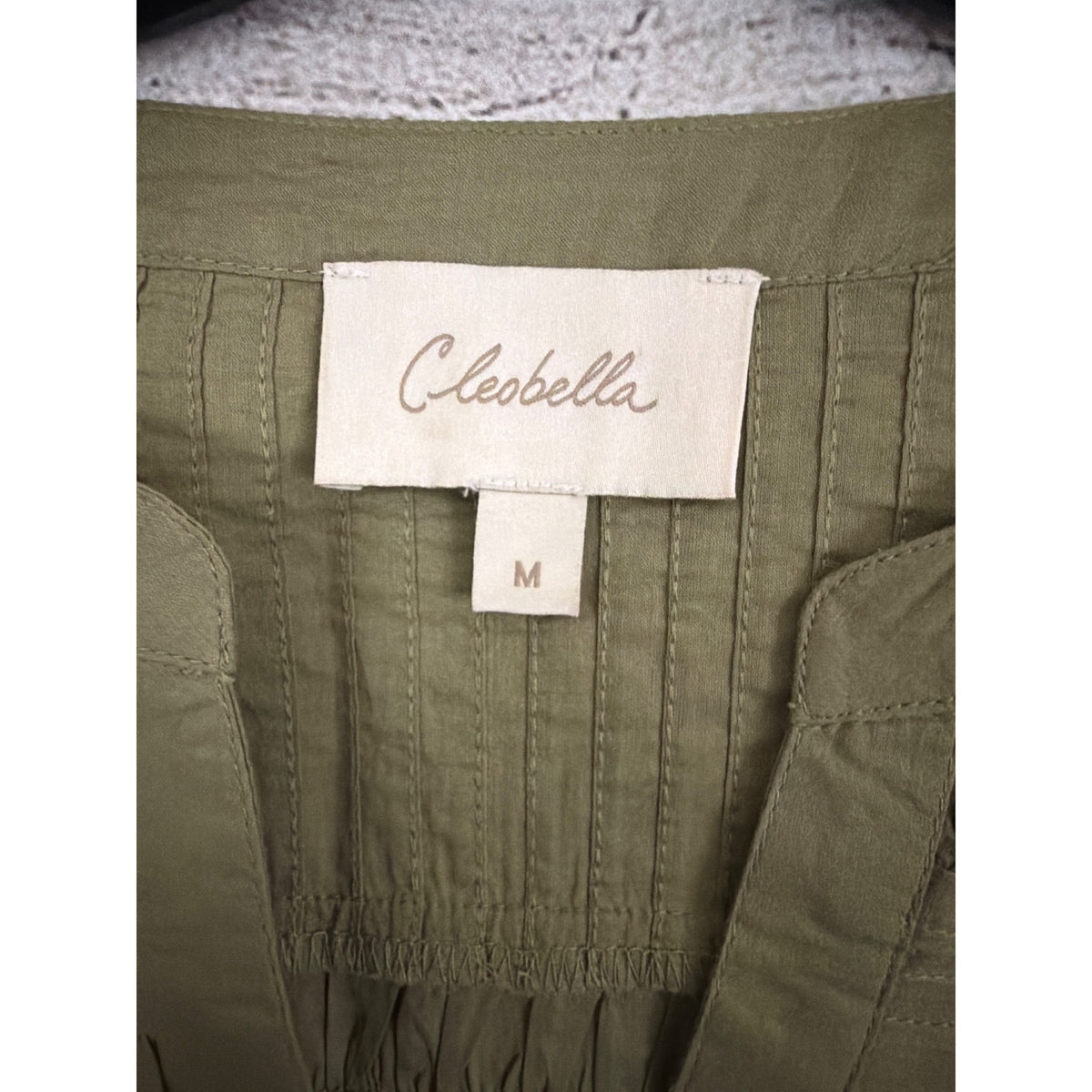 Cleobella River Pintuck Peasant Blouse Size M