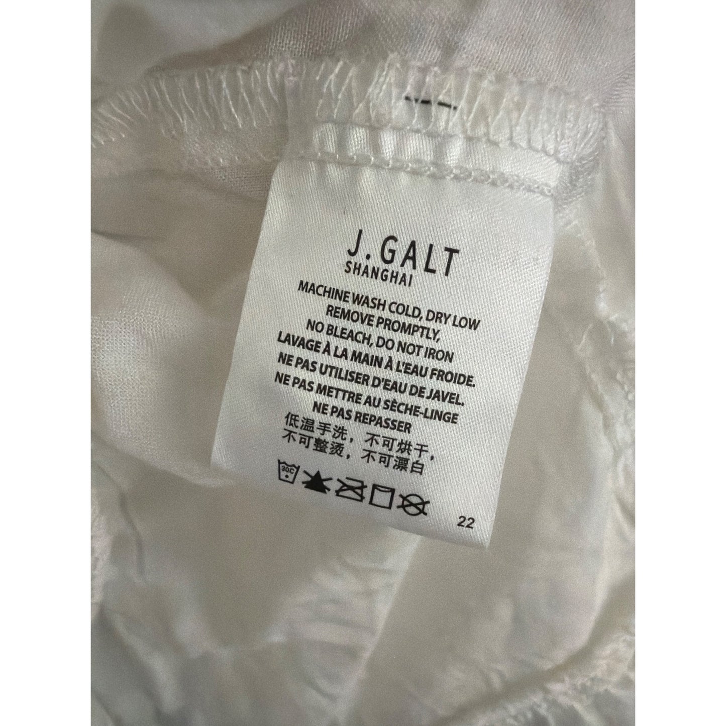 John Galt White Tiered Babydoll Dress Adjustable Straps Lightweight