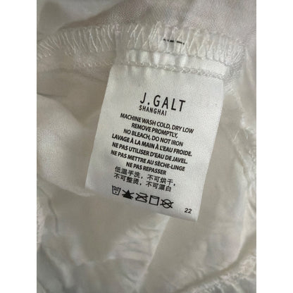 John Galt White Tiered Babydoll Dress Adjustable Straps Lightweight