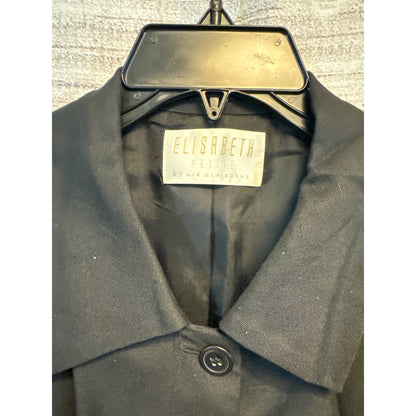 Elisabeth By Liz Claiborne Black Button-Down Blazer Size 14P