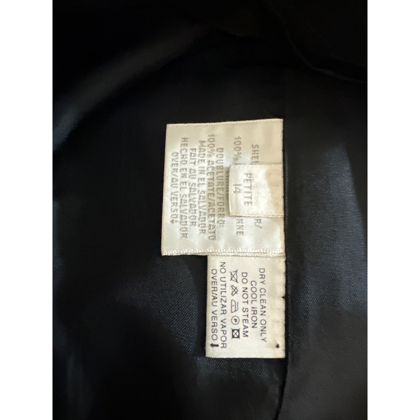 Elisabeth By Liz Claiborne Black Button-Down Blazer Size 14P