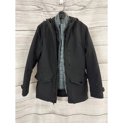 Mens J. Crew Black 3-In-1 System Jacket With Hood Size S