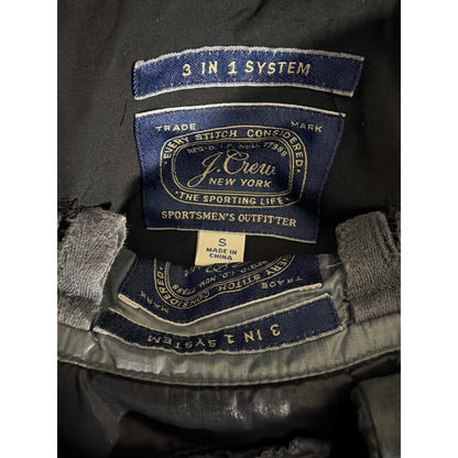 Mens J. Crew Black 3-In-1 System Jacket With Hood Size S