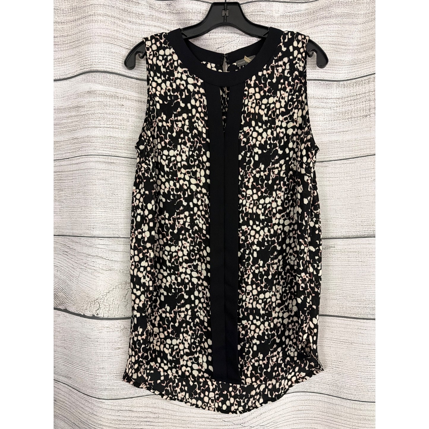Vince Camuto Abstract Print Sleeveless Blouse Top Size M