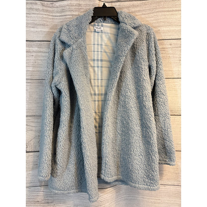 Splendid Blue Sherpa Cardigan Jacket Size XS
