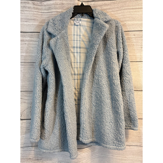 Splendid Blue Sherpa Cardigan Jacket Size XS