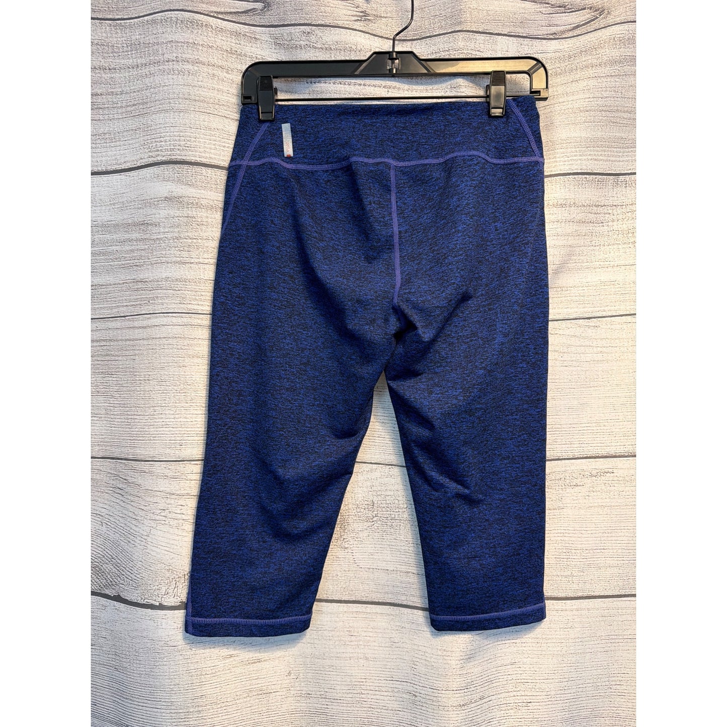 Zella Blue Heathered Mid-Rise Cropped Leggings Size M