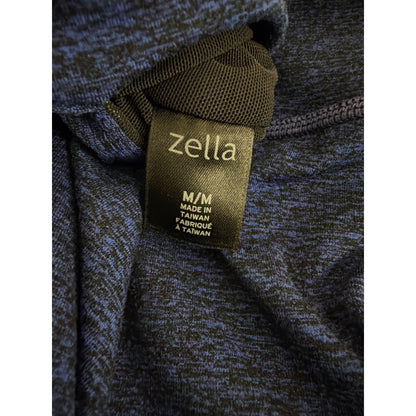 Zella Blue Heathered Mid-Rise Cropped Leggings Size M