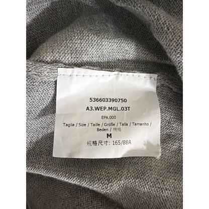 Weekend MaxMara Gray Black Polka Dot Sequin Neck Knit Sweater Size M