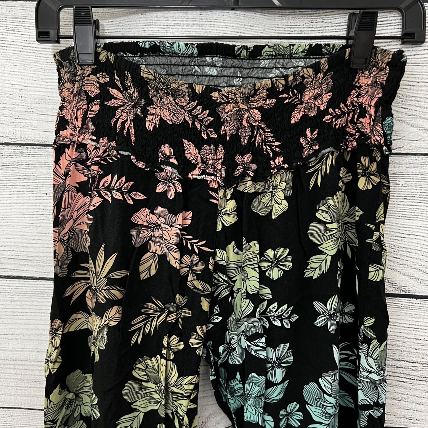 Jessica Simpson Boho Multicolor Floral Flare Maternity Pants Size S