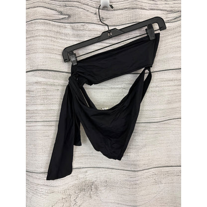 Calvin Klein Black Tie-Side High-Waist Bikini BOTTOM Size 14