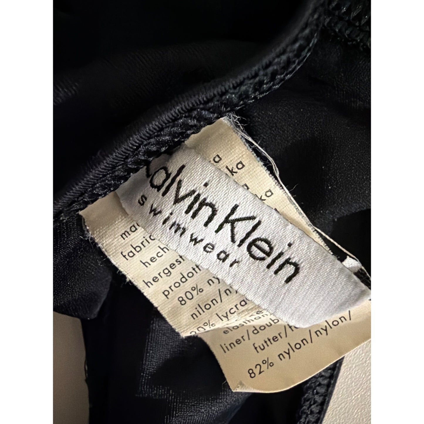 Calvin Klein Black Tie-Side High-Waist Bikini BOTTOM Size 14