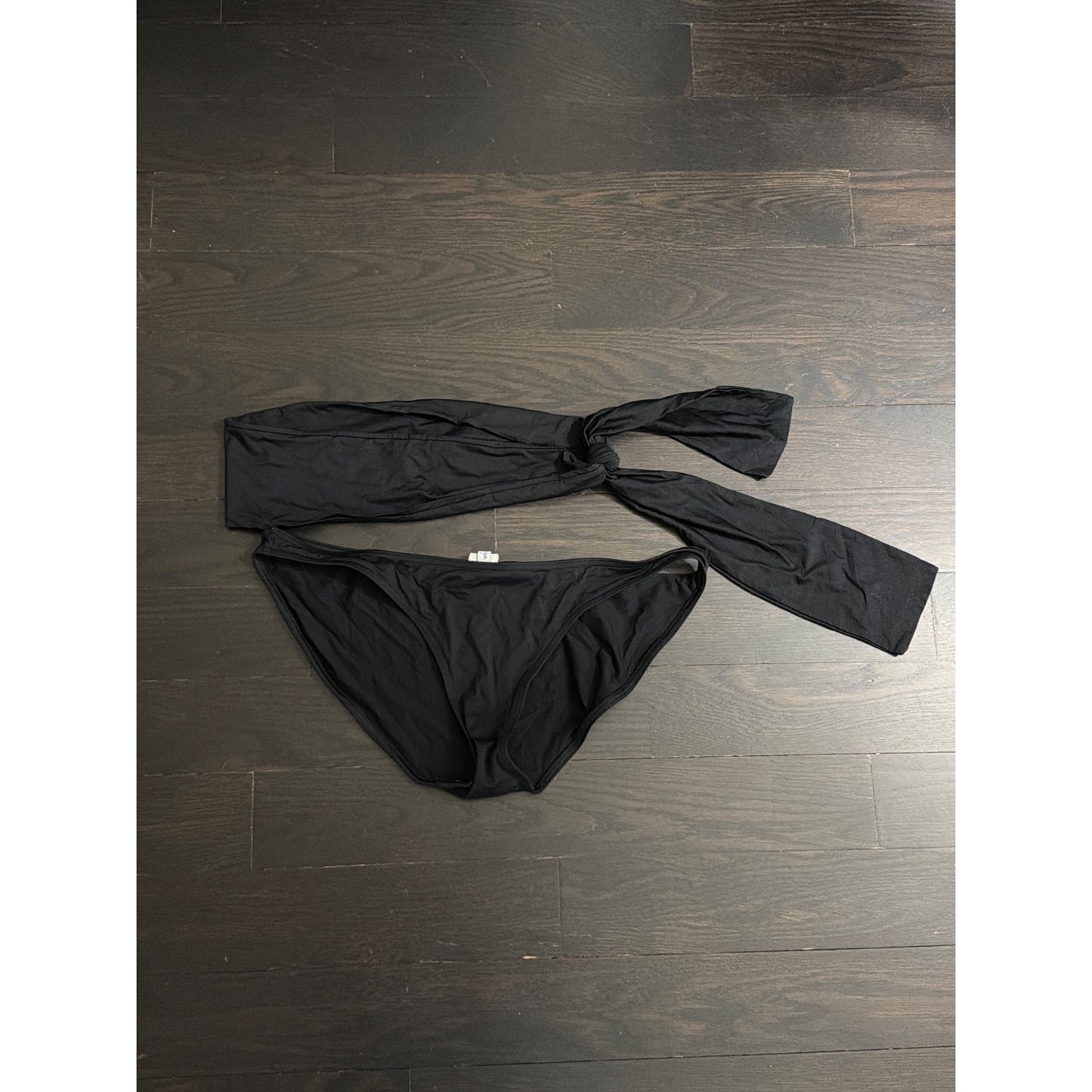 Calvin Klein Black Tie-Side High-Waist Bikini BOTTOM Size 14