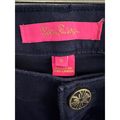 Lilly Pulitzer Navy South Ocean Skinny Crop Pants Size 6