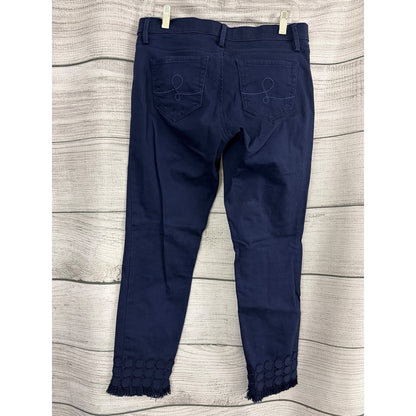 Lilly Pulitzer Navy South Ocean Skinny Crop Pants Size 6