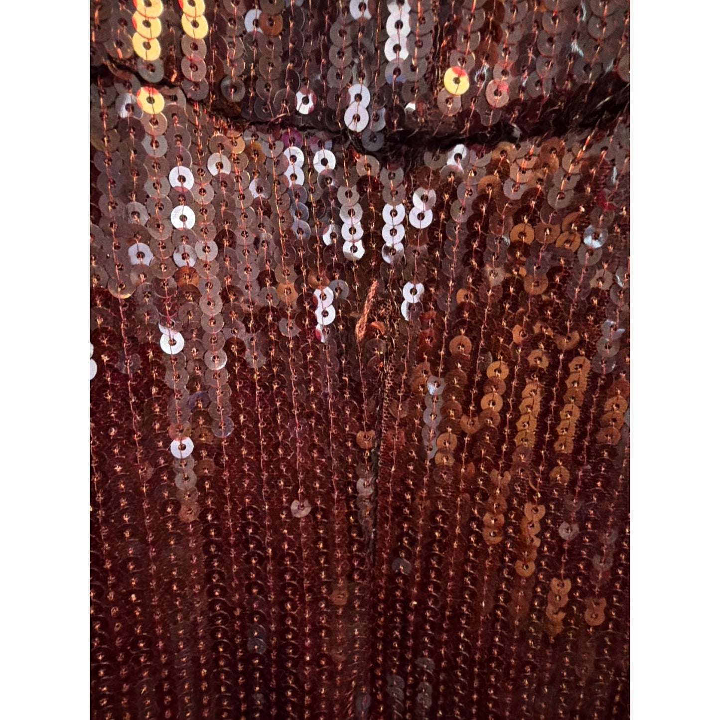NWT Pilcro Anthropologie Sequin Burgundy Midi Dress With Front Slit Size S