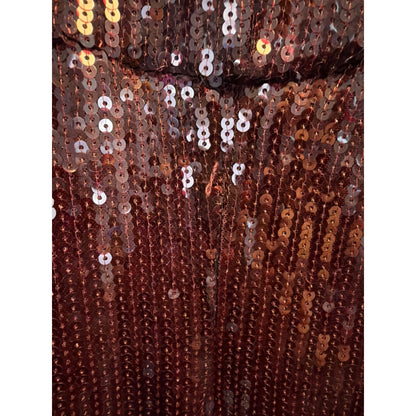 NWT Pilcro Anthropologie Sequin Burgundy Midi Dress With Front Slit Size S
