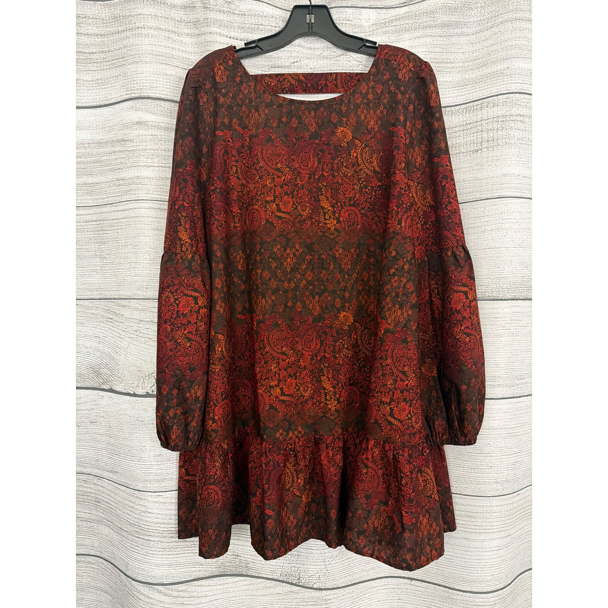 Wild Pearl Boho Style Orange and Red Dress Size M