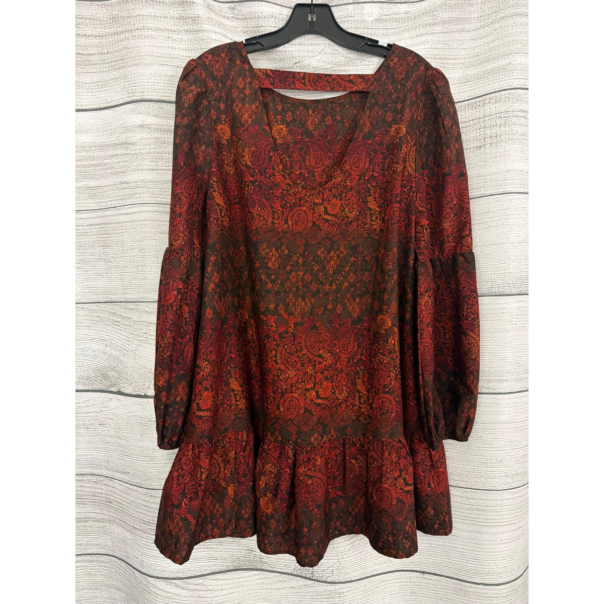 Wild Pearl Boho Style Orange and Red Dress Size M