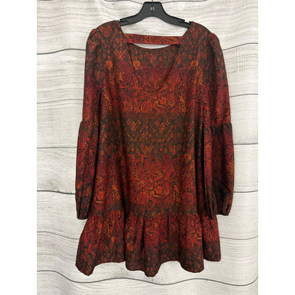 Wild Pearl Boho Style Orange and Red Dress Size M