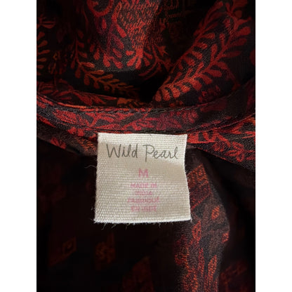 Wild Pearl Boho Style Orange and Red Dress Size M