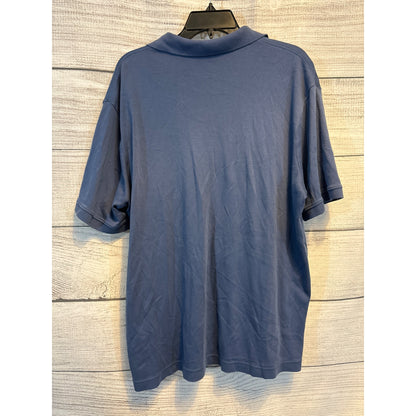 Mens Lands End Traditional Fit Blue Polo Shirt Size XL