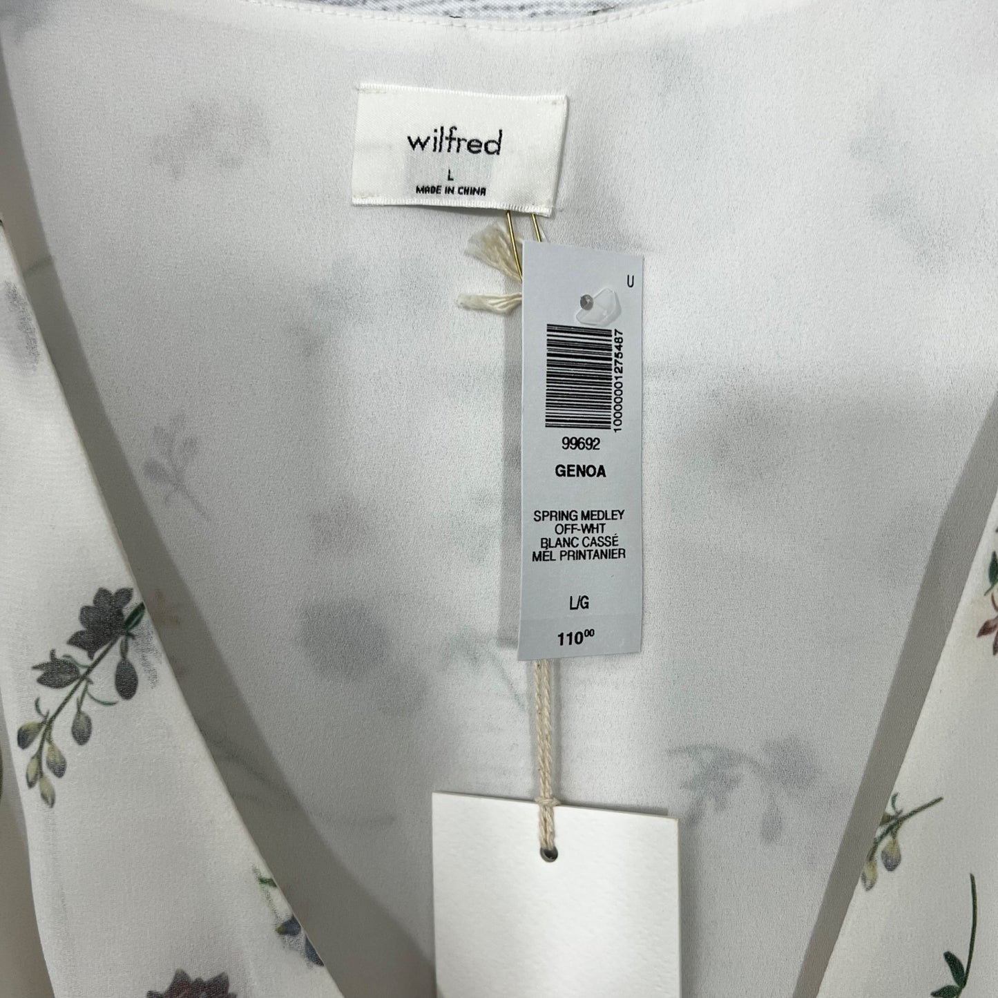 NWT Wilfred Genoa Spring Medley Blouse Size L