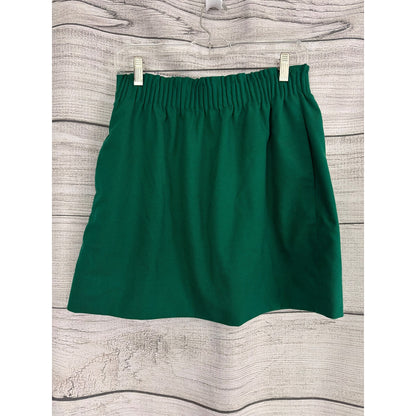 J. Crew Green Wool-Blend Sidewalk Mini Skirt Size 6
