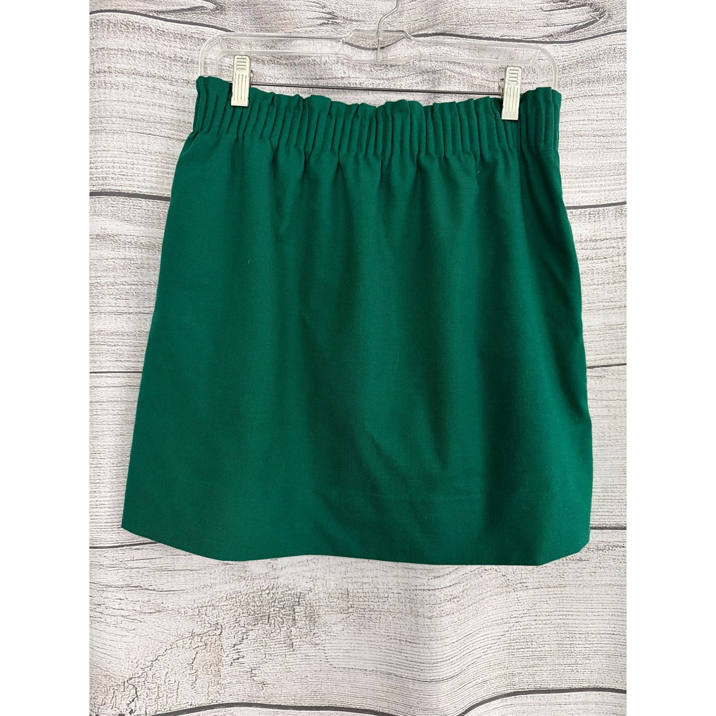 J. Crew Green Wool-Blend Sidewalk Mini Skirt Size 6
