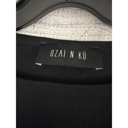 Ozai N Ku Black White Colorblock Short Sleeve Top Size 1(6/8)