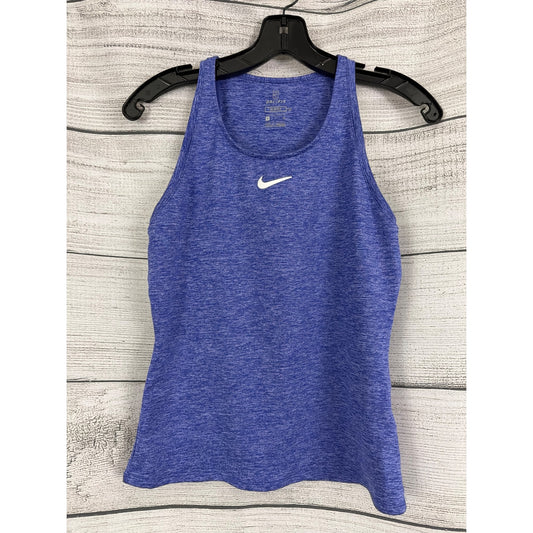 Nike Womens Blue Dri-Fit Racerback Tank Top Slim Fit Size S