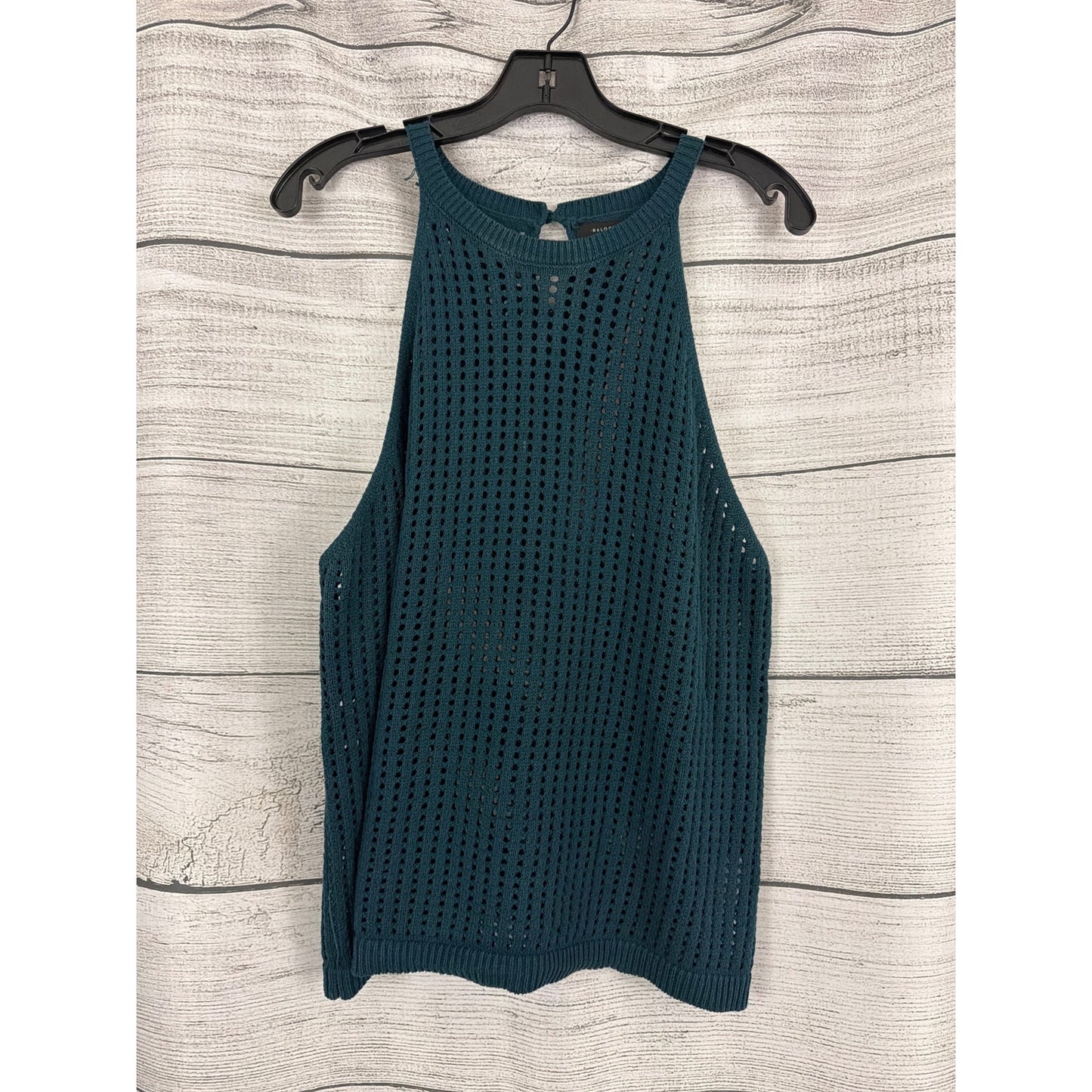 Halogen Teal Open Knit Sleeveless Sweater Size XL