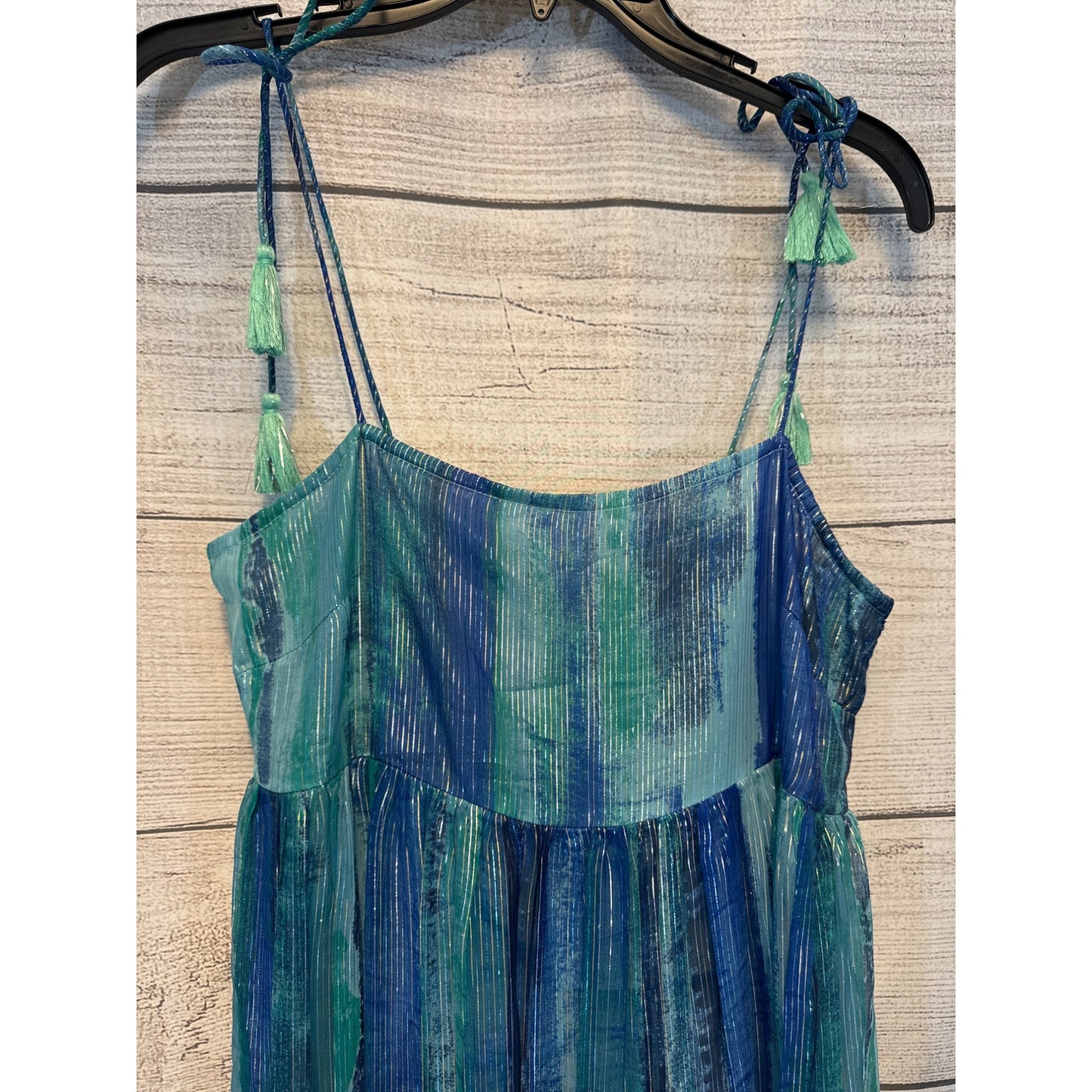 Z and L Athena Multi Blue Maxi Dress Size M