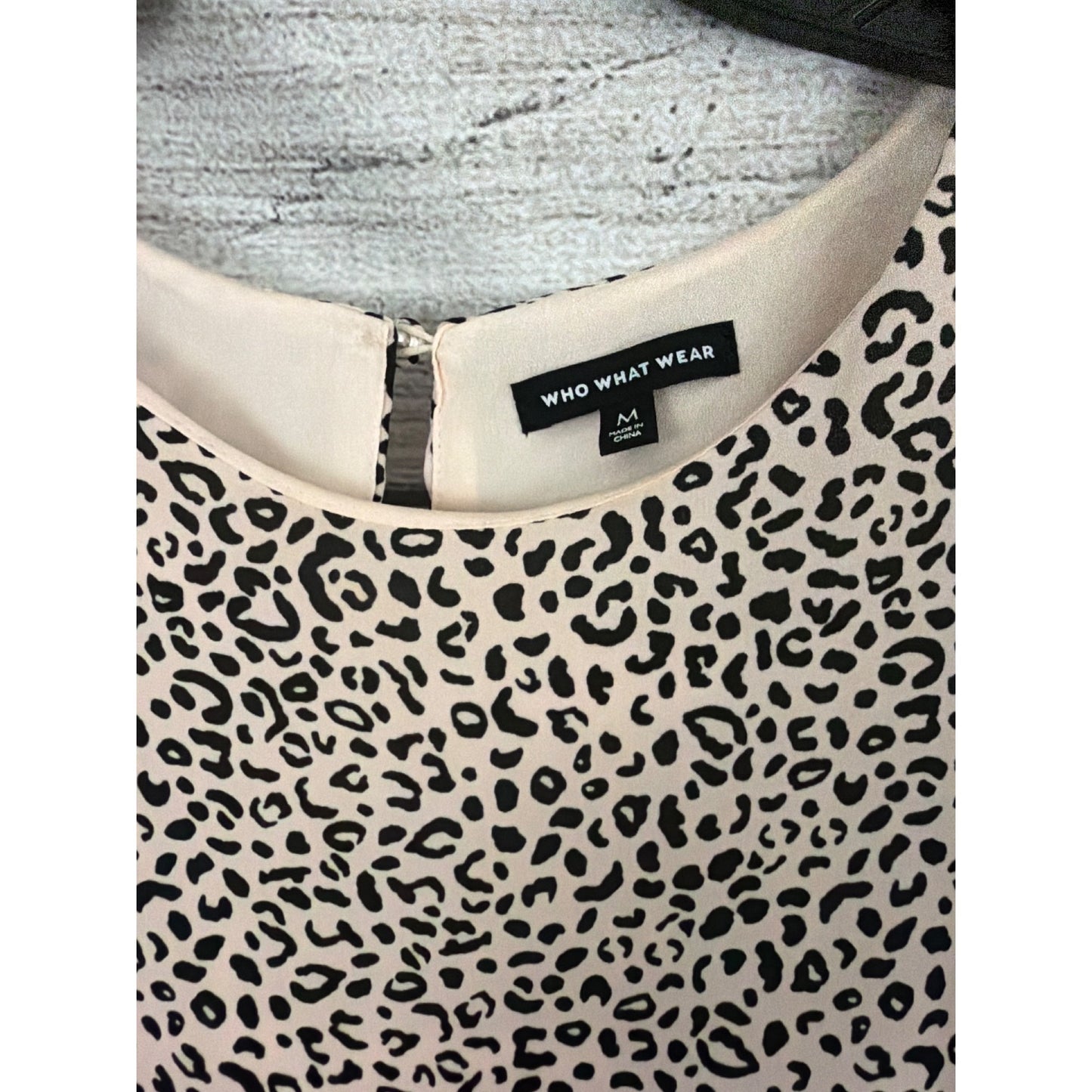 Who What Wear Leopard Print Ruffles Dress Size M