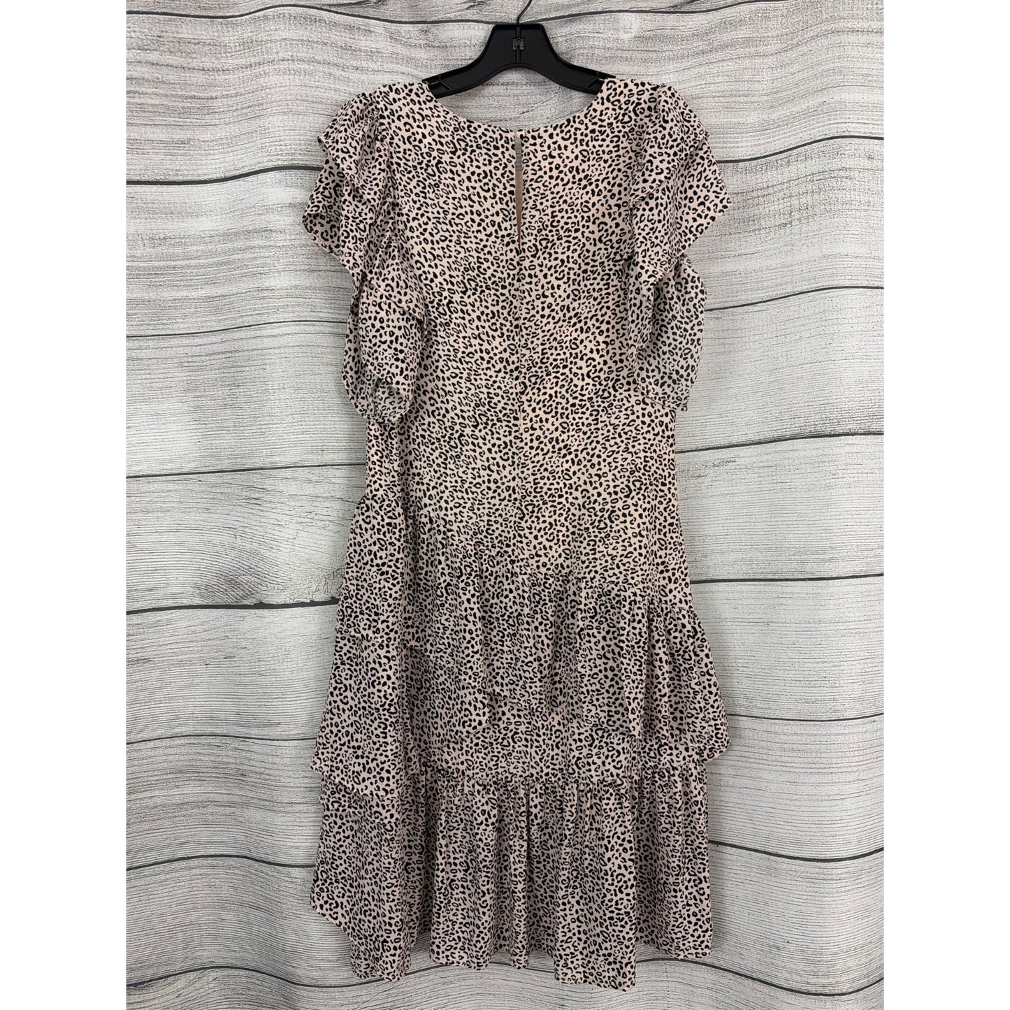 Who What Wear Leopard Print Ruffles Dress Size M