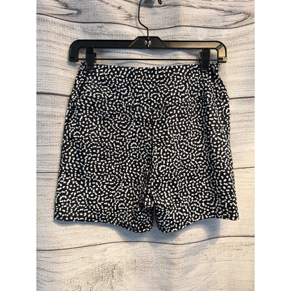 Navy Dotted Stretch Athletic Shorts Size M
