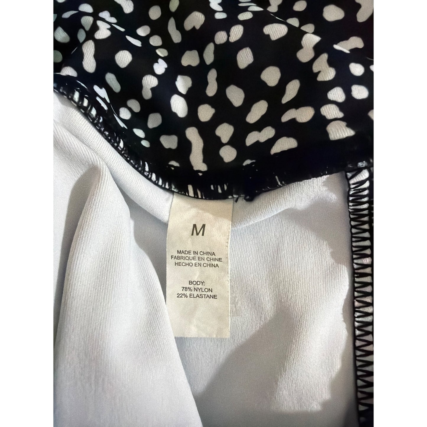 Navy Dotted Stretch Athletic Shorts Size M